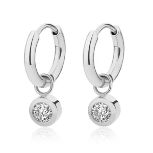 Boucles d'oreilles puces pixies acier gris