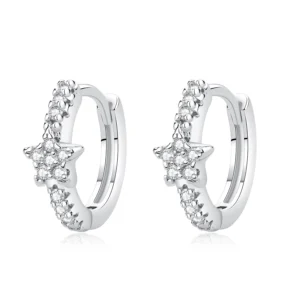 Boucles d'oreilles puces pixies acier gris
