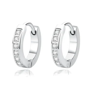 Boucles d'oreilles puces pixies acier gris