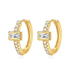 Boucles d'oreilles puces pixies acier jaune