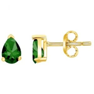 Boucles d'oreilles puces pl.or eo 3m14k et 2 oxydes de zirconium plaqué or jaune