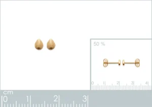 Boucles d'oreilles puces plaqué or 750 3mic jaune
