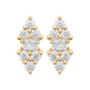 Boucles d'oreilles puces plaqué or jaune