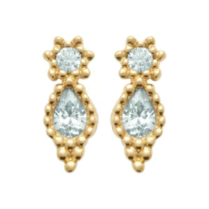 Boucles d'oreilles puces plaqué or jaune