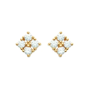 Boucles d'oreilles puces plaqué or jaune