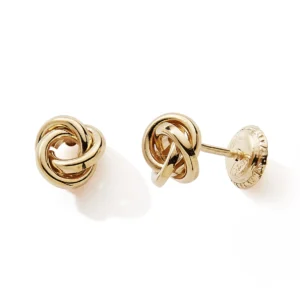 Boucles d'oreilles puces vis 375 or jaune 3cercles Or 375/1000