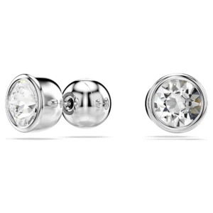 Boucles d'oreilles swarovski puces imber: percees stud whi rhs métal argenté gris