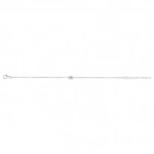 Bracelet argent 1 oxydes de zirconium -16 et 3cm gris rhodié
