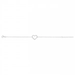 Bracelet argent 22 oxydes de zirconium -16 et 3cm gris rhodié