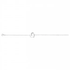 Bracelet argent 6 oxydes de zirconium -16 et 3cm gris rhodié