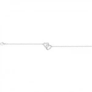 Bracelet argent. 925 et 18 oxydes de zirconium 16 et 3cm gris rhodié