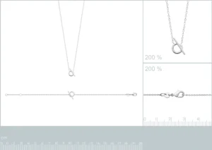 Bracelet argent 925 rhodié gris rhodié
