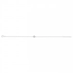 Bracelet argent. et 1 oxydes de zirconium 16 et 3cm gris rhodié