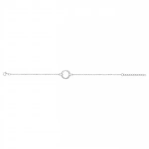 Bracelet argent. et 17oxydes de zirconium 16 et 3cm gris rhodié