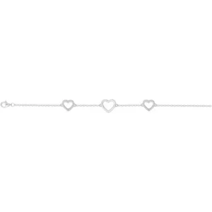 Bracelet argent. oxydes de zirconium 17 et 3cm gris rhodié