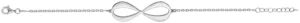 Bracelet argent rhodié forme infini 16 et 3cm gravure incluse gris rhodié