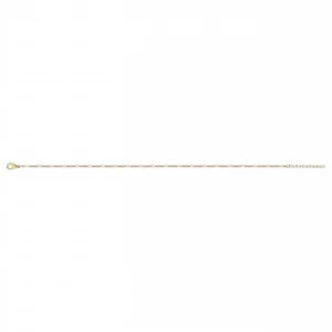 Bracelet chaîne de cheville pl.or eo3m14k -21 et 3cm plaqué or jaune