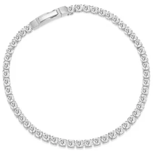 Bracelet ellera grande argent sterling 925 white zirconia (17 cm) gris rhodié