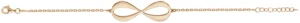 Bracelet forme infini gravure incluse plaqué or jaune
