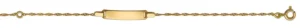 Bracelet gourmette Id bb rectangulaire sing Or 750/1000 Jaune
