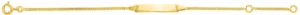 Bracelet gourmette Plaque rectangulaire maille Or 375/1000 Jaune