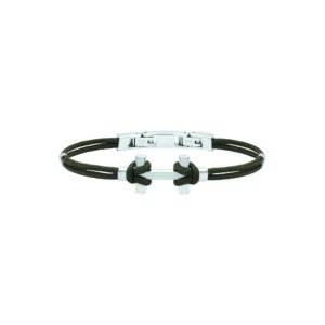 Bracelet herbelin bijoux h amarrage 20mm acier brosse kaki 18mm