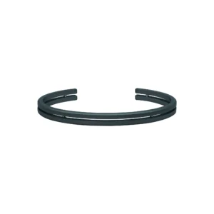 Bracelet herbelin bijoux jonc newport double titane dark gris