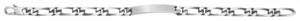 Bracelet identit.cheval.alt1 et 1 ag925.vieilli argent gris