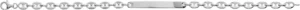 Bracelet identit.grain café ag925rh argent gris rhodié