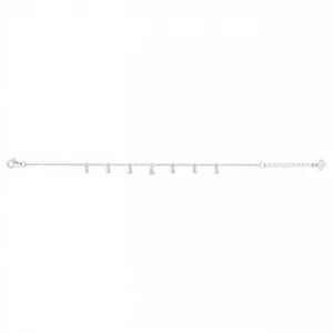Bracelet la garçonne diamant argent 925, 1dia 0,015cts 16 et 3cm gris rhodié