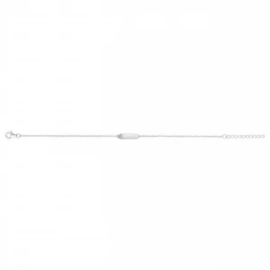 Bracelet la garçonne diamant argent 925, 1dia 0,015cts 16 et 3cm gris rhodié