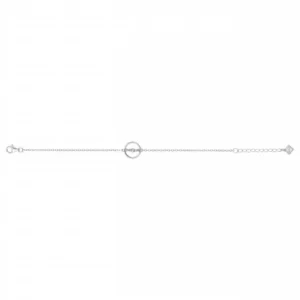 Bracelet la garçonne diamant argent 925, 1dia 0,015cts 16 et 3cm gris rhodié