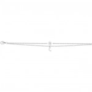 Bracelet la garçonne diamant argent. 925 et 1 diamant 0,015 ct 16 et 3cm gris rhodié