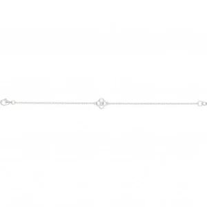 Bracelet la garçonne diamant argent. 925 et 1 diamant 0,015 cts 16 et 3cm gris rhodié