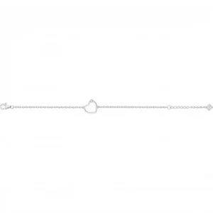 Bracelet la garçonne diamant argent et diamants 0,015cts 16 et 3cm gris rhodié