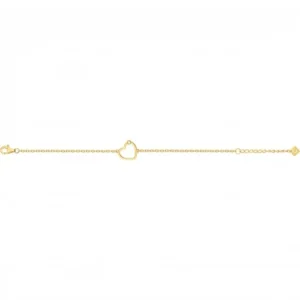 Bracelet la garçonne diamant pl.or eo 3mor 750 1000 et diamants 0,015cts 16 et 3cm jaune
