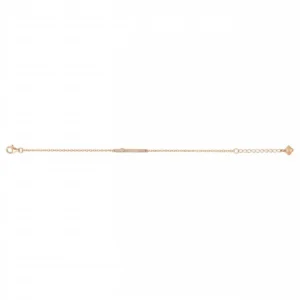 Bracelet la garçonne diamant pl.or jaune 3mor 750 1000, 1dia 0,015cts 16 et 3cm