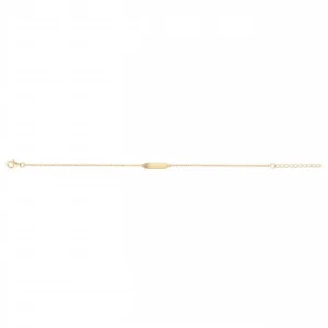 Bracelet la garçonne diamant pl.or jaune 3mor 750 1000, 1dia 0,015cts 16 et 3cm