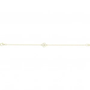 Bracelet la garçonne diamant plaque or 3 microns et 1 diamant 0,015 cts 16 et 3cm jaune