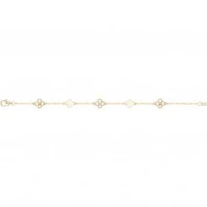 Bracelet la garçonne diamant plaque or 3 microns et 1 diamant 0,015 cts 16 et 3cm jaune
