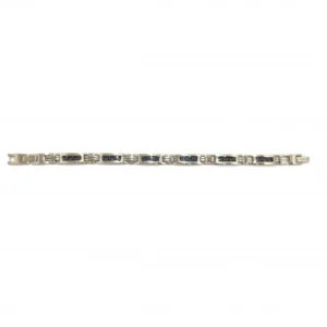 Bracelet phebus acier et carbone bleu 19 et 1,5cm gris