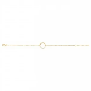 Bracelet pl.or 14 oxydes de zirconium -16 et 3cm plaqué or jaune