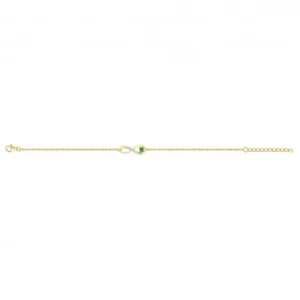 Bracelet pl.or 3m14k oxydes de zirconium et cz synth.-16 et 3cm plaqué or jaune