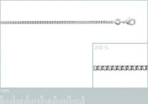 Chaîne argent 925 rhodié maille gourmette gris