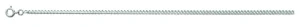 Chaîne gourmette ag925rh argent gris rhodié