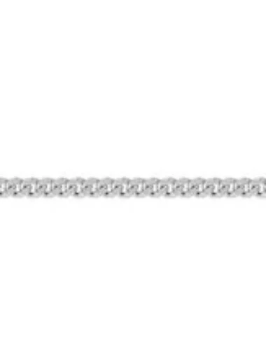 Chaîne or 375/1000 or gris gourmette diamantée 1.0 mm