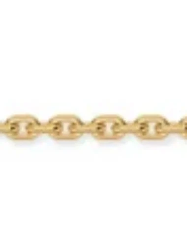 Chaîne or 750/1000 forçat diamante 0.8 mm jaune