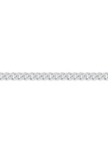 Chaîne Or 750/1000 or gris gourmette diamantée 1 mm