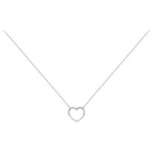 Collier argent. 13 oxydes de zirconium -42 et 3cm gris rhodié