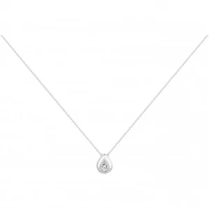 Collier argent.16 oxydes de zirconium blanc 42 et 3cm